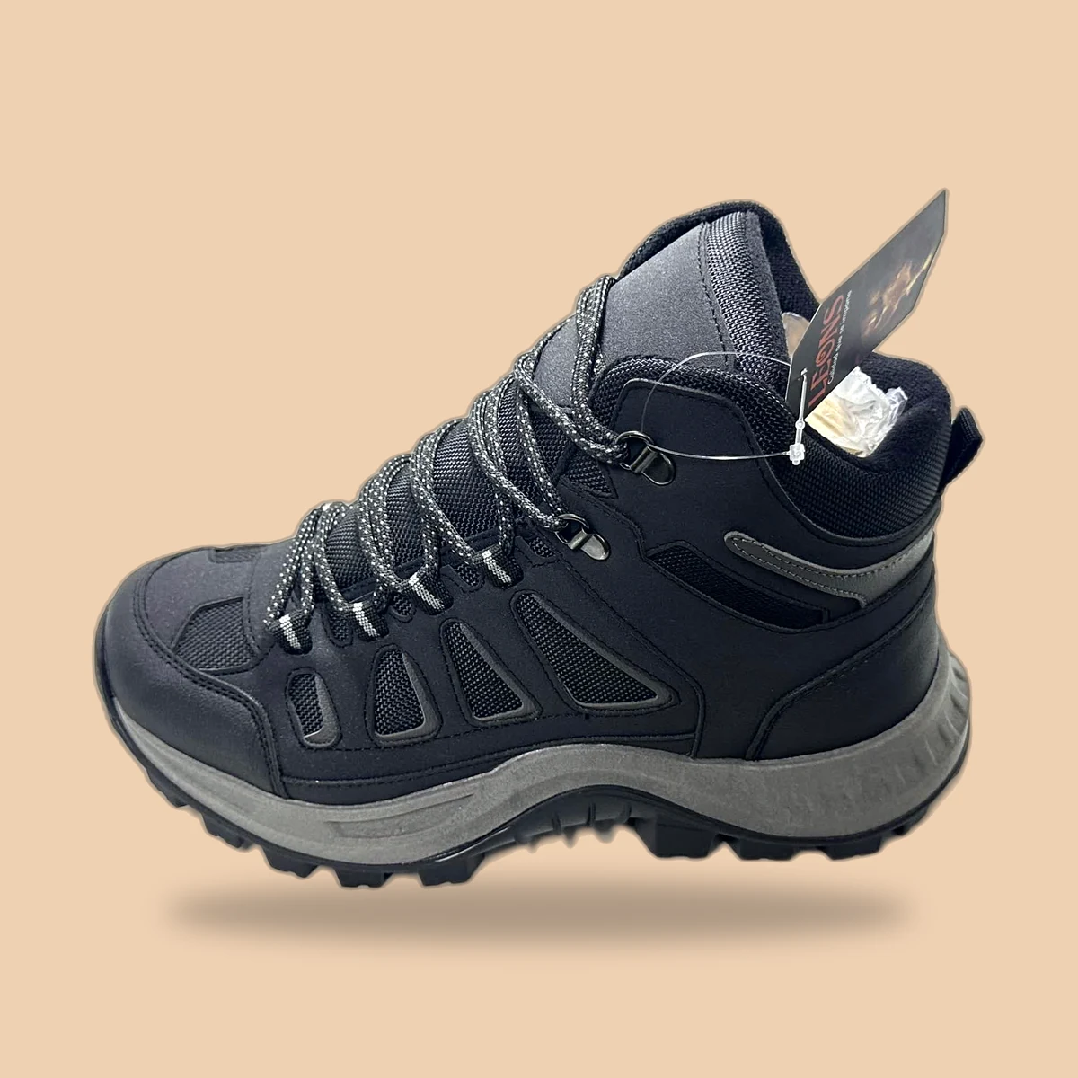 Bota hombre color NEGRO X GRIS referencia 1046 — Calzado Leon's al por mayor